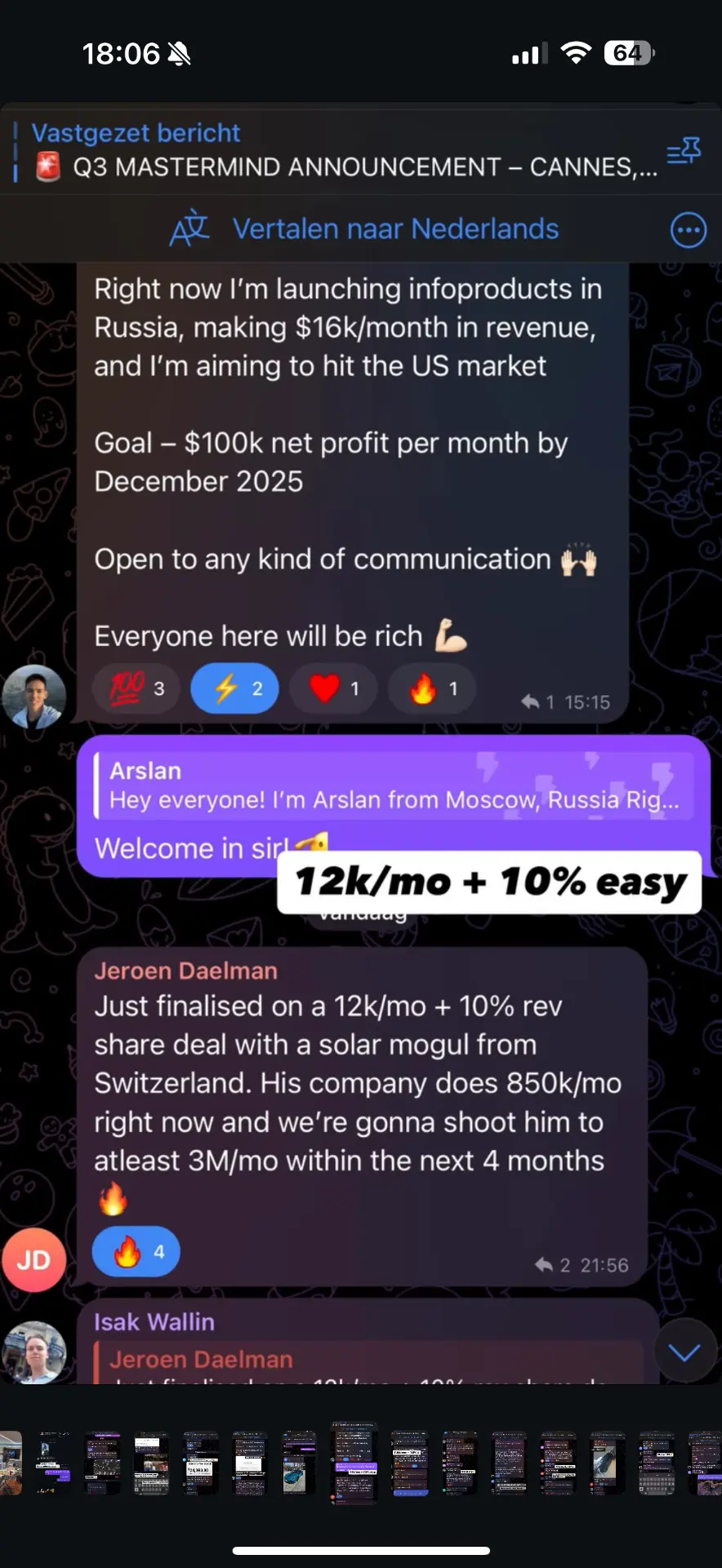 Student result — 12k/mo + 10% rev share deal
